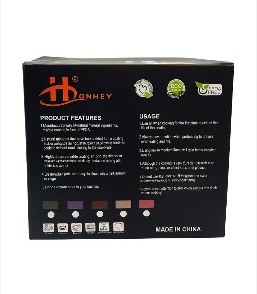 Honhey Square Casserole Cookware Set (DN-ML-11PCS) - Image 2