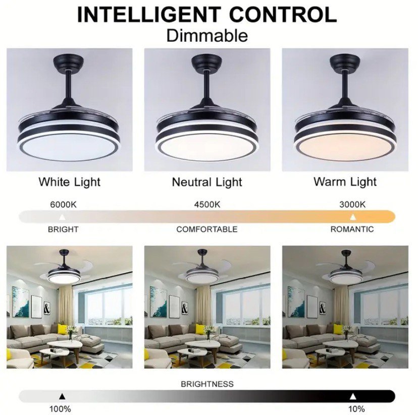 Smart Ceiling Fan with Remote and LED Light - Image 5